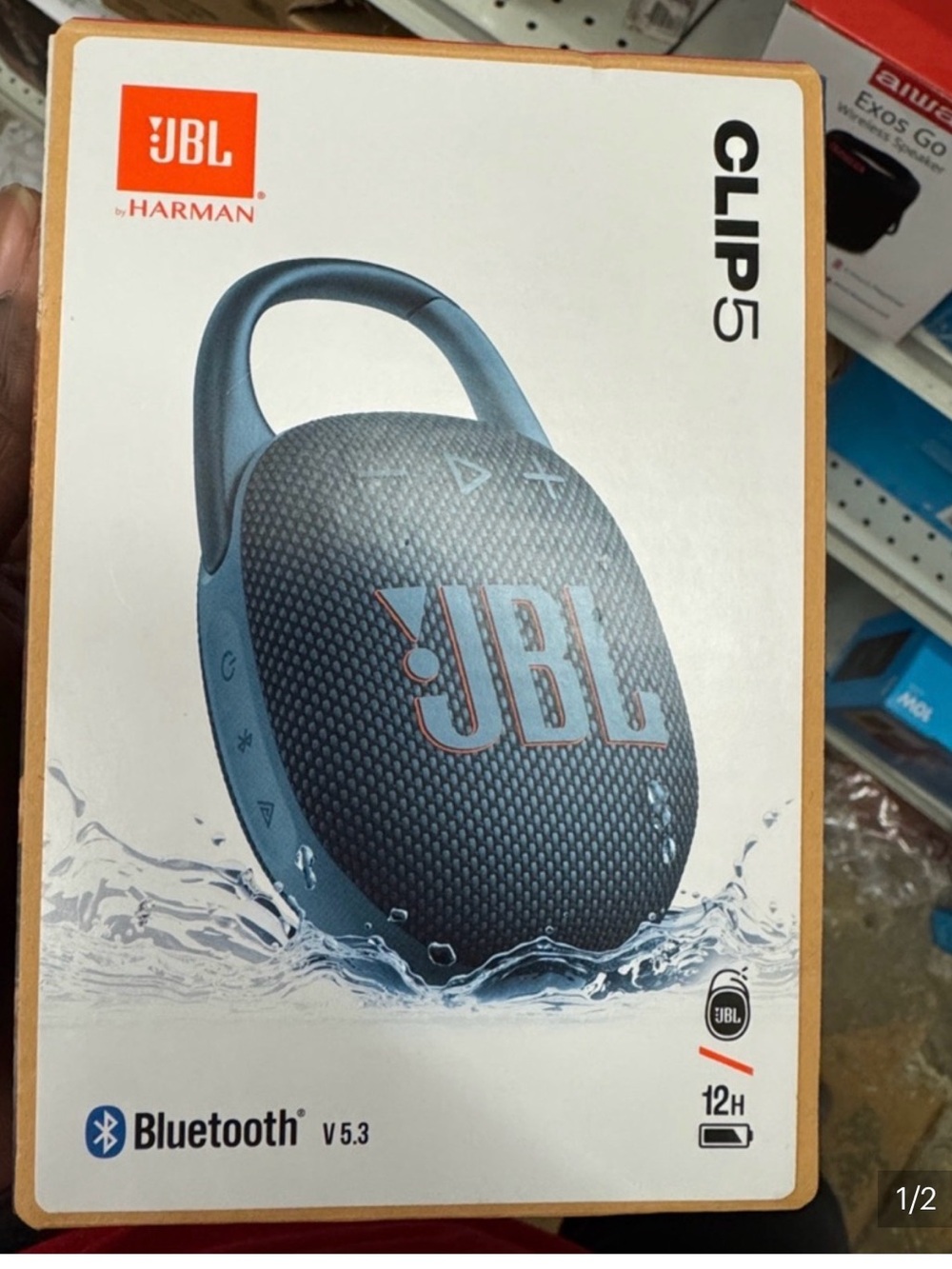 JBL Clip 5 Portable Bluetooth Speaker - Blue